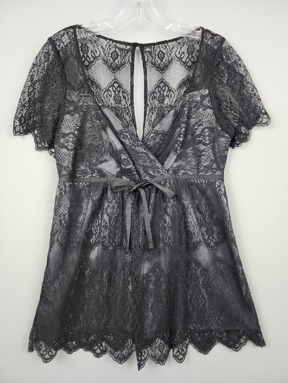 Allen B. Black Lace Shirt SZ Med